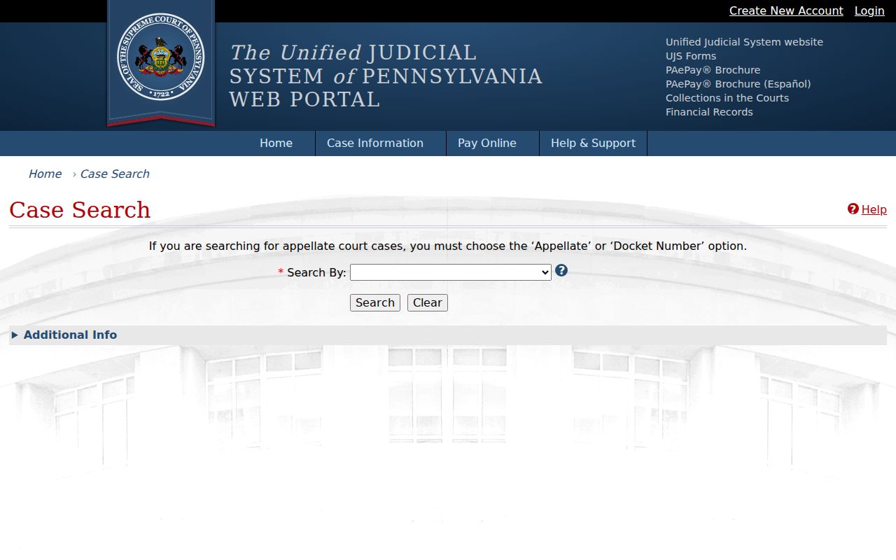 Carlisle residents directory Pennsylvania UJS court case search