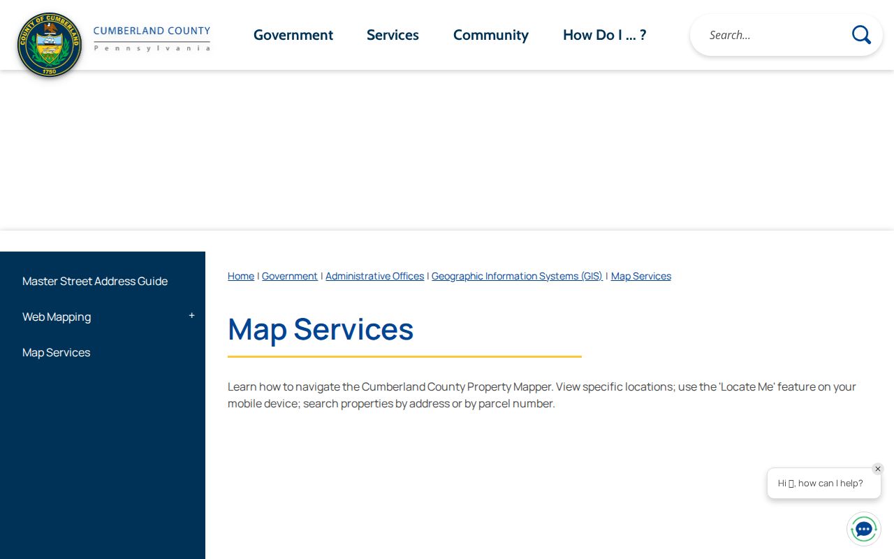 Carlisle street directory Cumberland County Map Services source