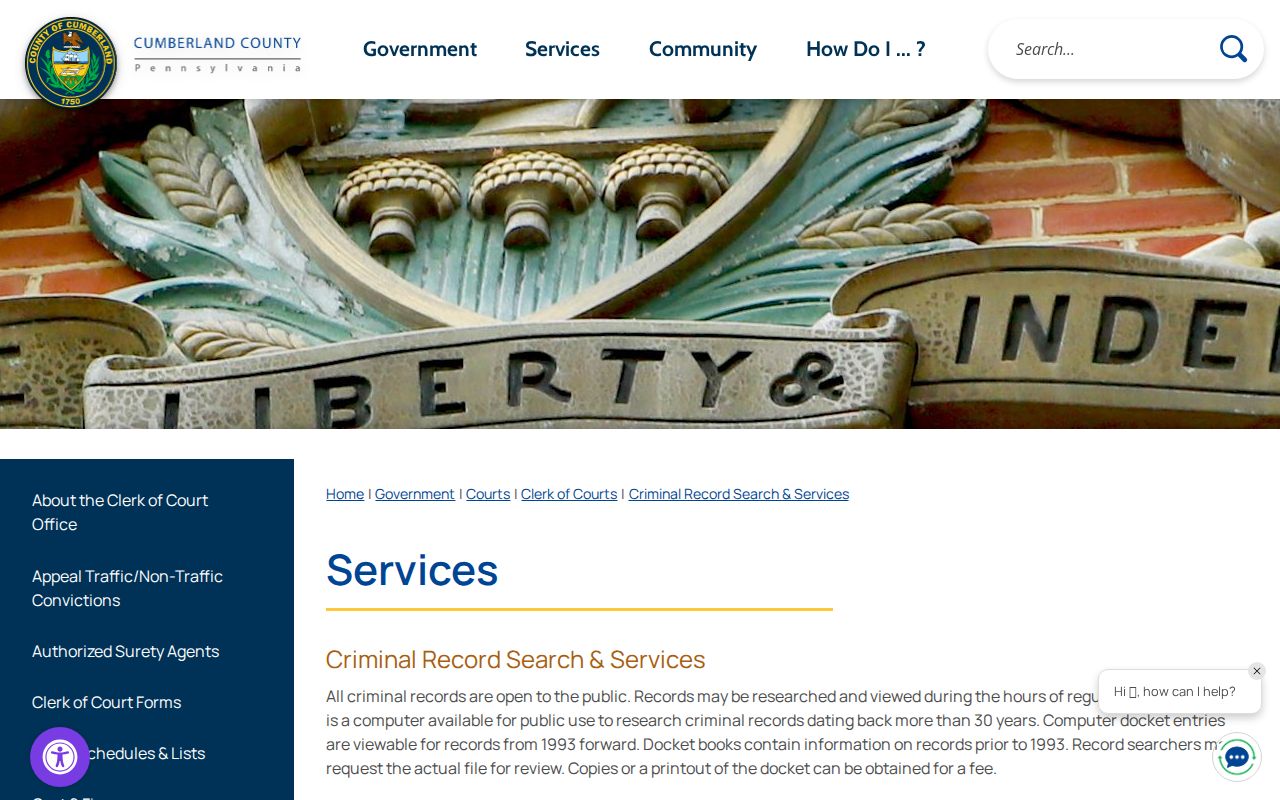 Carlisle city directory research and Cumberland criminal-record service