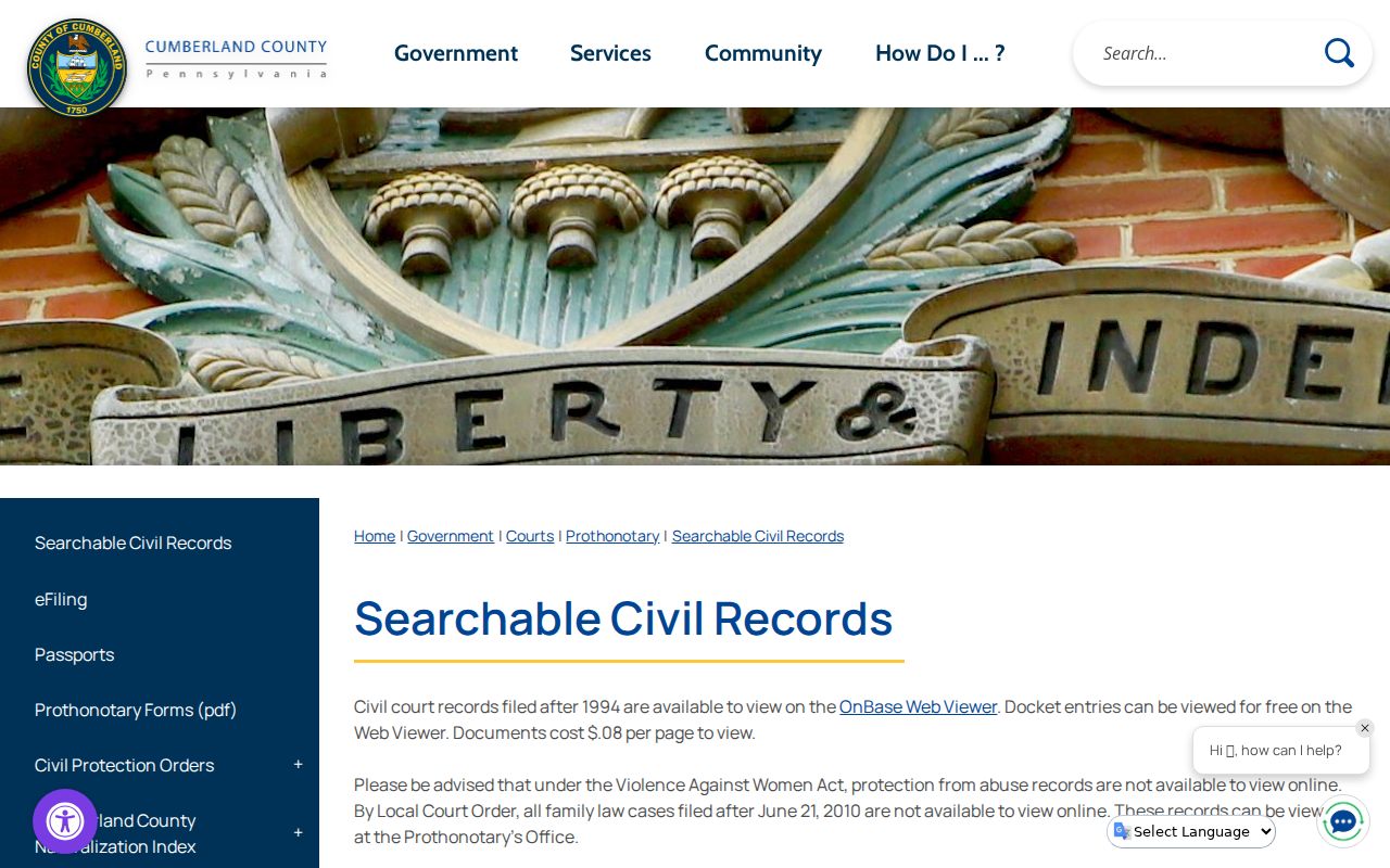 Carlisle city directory research and searchable civil records