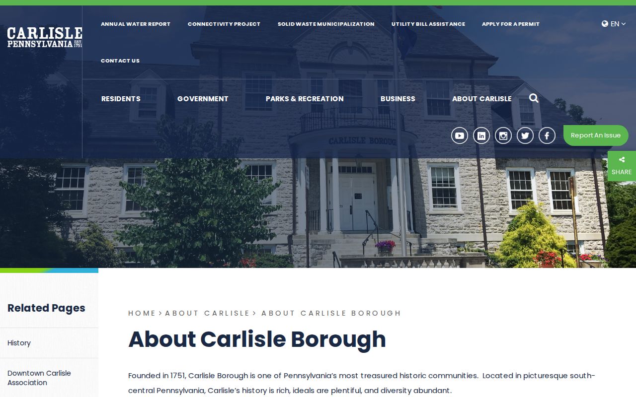 Carlisle previous residents Borough history and context source