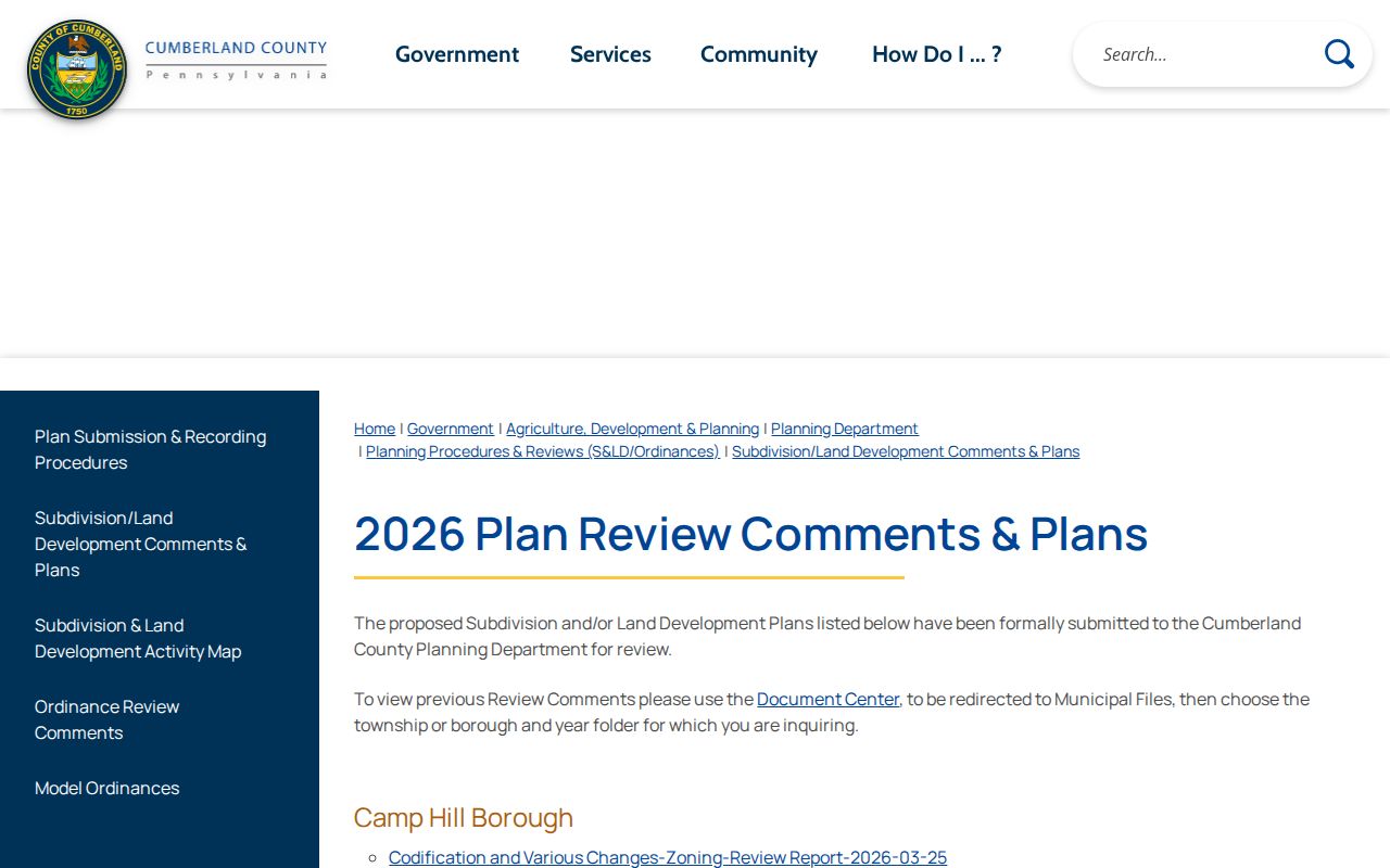 Carlisle neighbors county planning review source